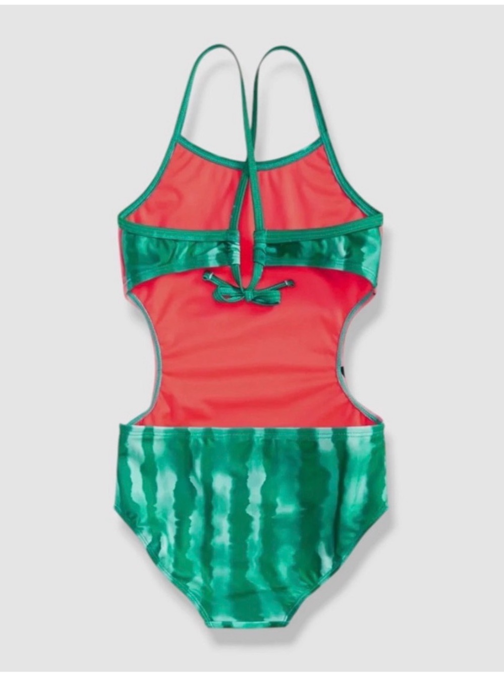 Breaking Waves Girl’s Green One-Piece Watermelon Swimsuit, NWT, Size 12